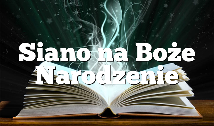 Siano na Boże Narodzenie